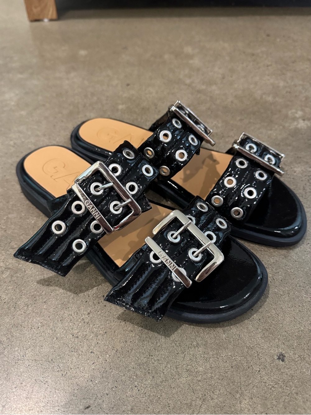 Ganni buckle sandals